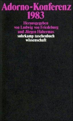 Adorno-Konferenz 1983 (suhrkamp taschenbuch wissenschaft)