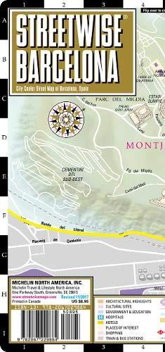 Streetwise Barcelona Map - Laminated City Center Street Map of Barcelona, Spain (Michelin Streetwise Maps)