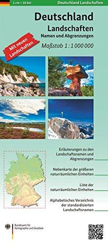 Deutschland Landschaften 1:1 000 000: Landschaftskarte mit Namen und Abgrenzungen (Topographische Karten 1:1 000 000)