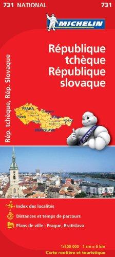 Carte République tchèque, République slovaque Michelin