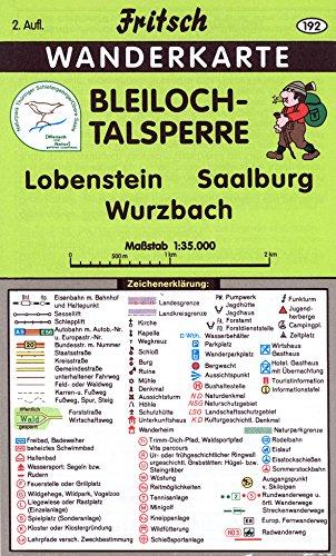 Bleiloch-Talsperre: Lobenstein, Saalburg, Wurzbach (Fritsch Wanderkarten 1:35000)