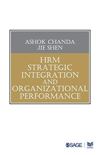 HRM Strategic Integration and Organizational Performance (Response Books)