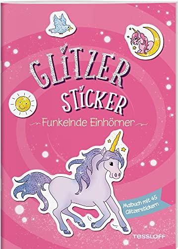 Glitzer-Sticker Malbuch. Funkelnde Einhörner: Mit 45 glitzernden Stickern (Malbücher und -blöcke)