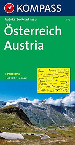 Österreich Panorama: Mit Strassenkarte. 1:600000 (KOMPASS-Panoramakarten, Band 340)