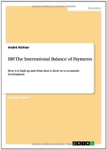 IBP. The International Balance of Payments: How it is built up and what does it show as to economic development