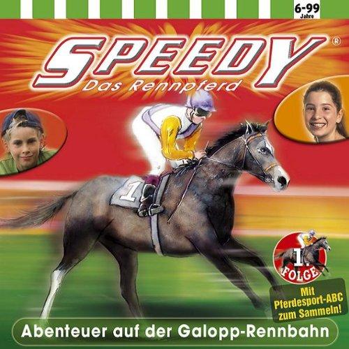 Speedy das Rennpferd Abenteuer auf der Galopp-Rennbahn