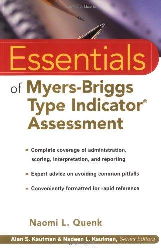 Myers-Briggs Essentials (Essentials of Psychological Assessment Series)