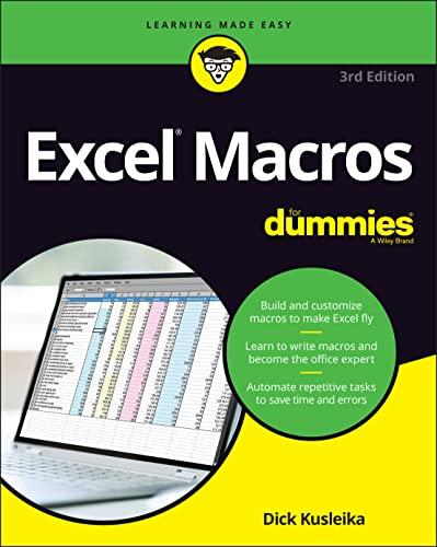 Excel Macros For Dummies (For Dummies (Computer/Tech))