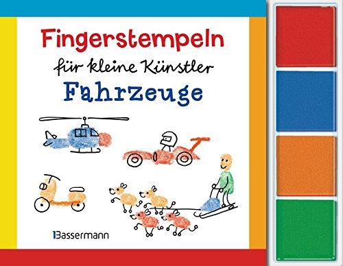 Fingerstempeln für kleine Künstler-Set - Fahrzeuge: Mit vier Fingerstempelfarben