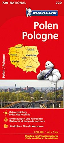 Michelin Polen: Straßen- und Tourismuskarte 1:700.000 (Michelin Nationalkarte)