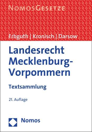 Landesrecht Mecklenburg-Vorpommern: Textsammlung - Rechtsstand: 15. August 2019