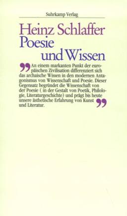 Poesie und Wissen