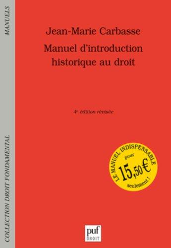 Manuel d'introduction historique au droit