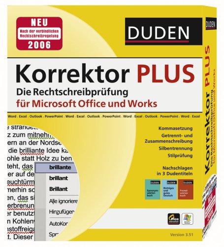 Duden Korrektor PLUS Die Rechtschreibprüfung für Microsoft Office und Works Version 3.51