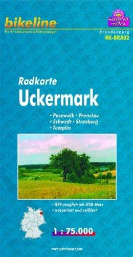 bikeline - Radkarte Uckermark, Pasewalk - Prenzlau - Schwedt - Strasburg - Templin, mit Zentrum- und Ortsplänen, 1:75.000, wasserfest/reißfest, GPS tauglich mit UTM-Netz