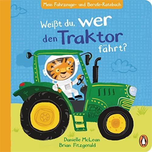 Mein Fahrzeuge- und Berufe-Ratebuch - Weißt du, wer den Traktor fährt?: Pappbilderbuch mit vielen Klappen zum Mitmachen ab 2 Jahren (Die Fahrzeuge-und-Berufe-Ratebuch-Reihe)