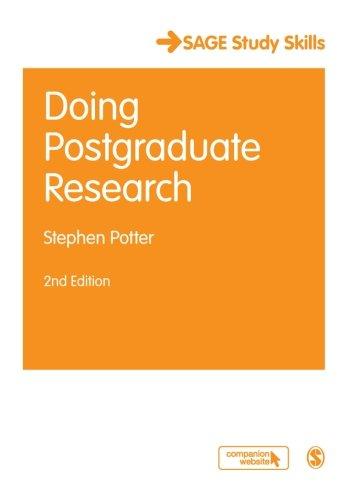 Doing Postgraduate Research, 2nd Edition (Sage Study Skills)