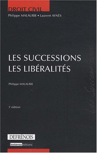 Les successions, les libéralités