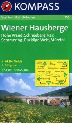 Wiener Hausberge, Rax, Schneeberg: Wander-, Rad- und Skitourenkarte. GPS-genau. 1:50.000