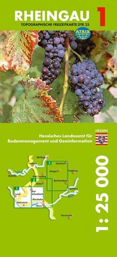 Topographische Sonderkarten Hessen (amtlich) - 1:25000 (TF 25). Sonderblattschnitte auf der Grundlage der Topographischen Karte 1:25000 mit ... Rheingau: Topographische Freizeitkarte DTK25