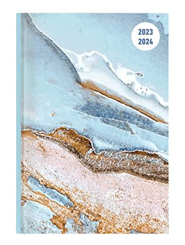 Collegetimer Blue Marble 2023/2024 - Schüler-Kalender A5 (15x21 cm) - Marmor - Weekly - 224 Seiten - Terminplaner - Alpha Edition (Collegetimer A5 Weekly)