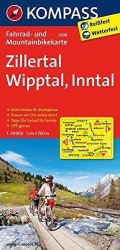 Zillertal - Wipptal - Inntal: Fahrrad- und Mountainbikekarte. GPS-genau. 1:70000 (KOMPASS-Fahrradkarten International, Band 3308)