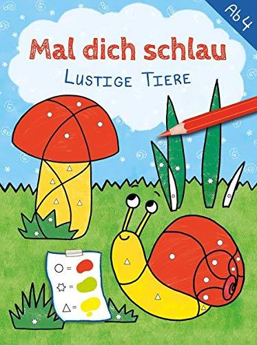 Lustige Tiere: Mal dich schlau. Malen nach Zahlen ab 4 Jahre, Kindergarten (Arena Malstudio)