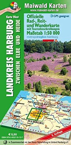 Harburg West = Offizielle Rad-, Reit- u. Wanderkarte = Landkreis Harburg - zwischen Elbe und Heide - Karte West - mit interessanten ... - Maßstab 1:50.000 - GPS geeignet)