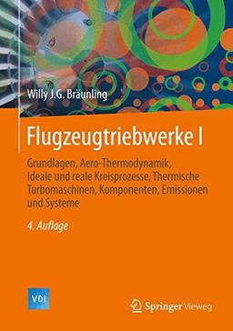 Flugzeugtriebwerke: Grundlagen, Aero-Thermodynamik, ideale und reale Kreisprozesse, Thermische Turbomaschinen, Komponenten, Emissionen und Systeme(2 Bänden) (VDI-Buch)