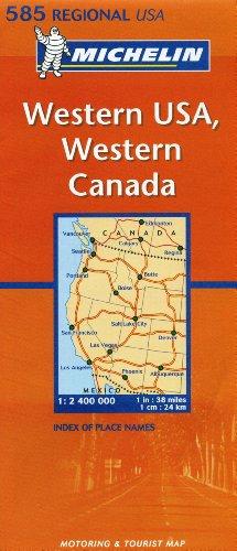 Carte routière : Western USA, Western Canada, N° 11585 (en anglais) (Michelin Maps)