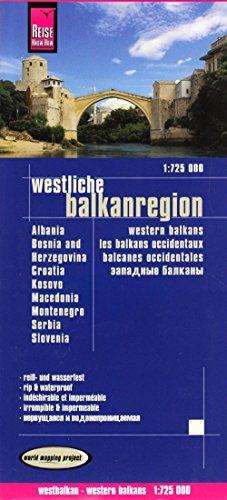 Reise Know-How Landkarte Westliche Balkanregion (1:725.000) : Albanien, Bosnien und Herzegowina, Kosovo, Kroatien, Mazedonien, Montenegro, Serbien, Slowenien: world mapping project