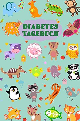 Diabetes Tagebuch: Diabetespass für KINDER | Blutzucker und Insulin Tagebuch oder Pass zum Eintragen für 2 Jahre | ca. A5 im Tiere Design