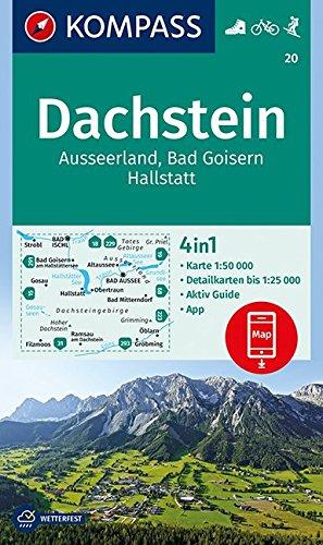 Dachstein, Ausseerland, Bad Goisern, Hallstatt: 4in1 Wanderkarte 1:50000 mit Aktiv Guide und Detailkarten inklusive Karte zur offline Verwendung in ... Skitouren. (KOMPASS-Wanderkarten, Band 20)