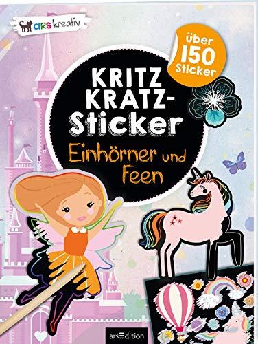 Kritzkratz-Sticker Einhörner und Feen: Mit über 150 Stickern