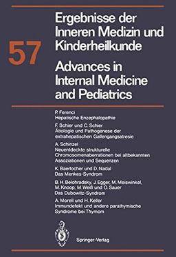 Ergebnisse der Inneren Medizin und Kinderheilkunde/Advances in Internal Medicine and Pediatrics: Neue Folge (Ergebnisse der Inneren Medizin und ... Advances in Internal Medicine and Pediatrics)