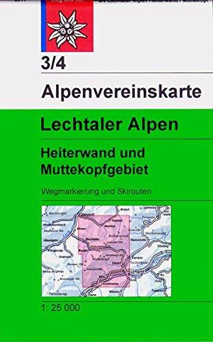 Lechtaler Alpen - Heiterwand: Wege und Ski (Alpenvereinskarten)