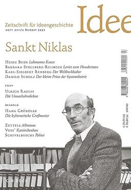 Zeitschrift für Ideengeschichte Heft XVII/3 Herbst 2023: Sankt Niklas