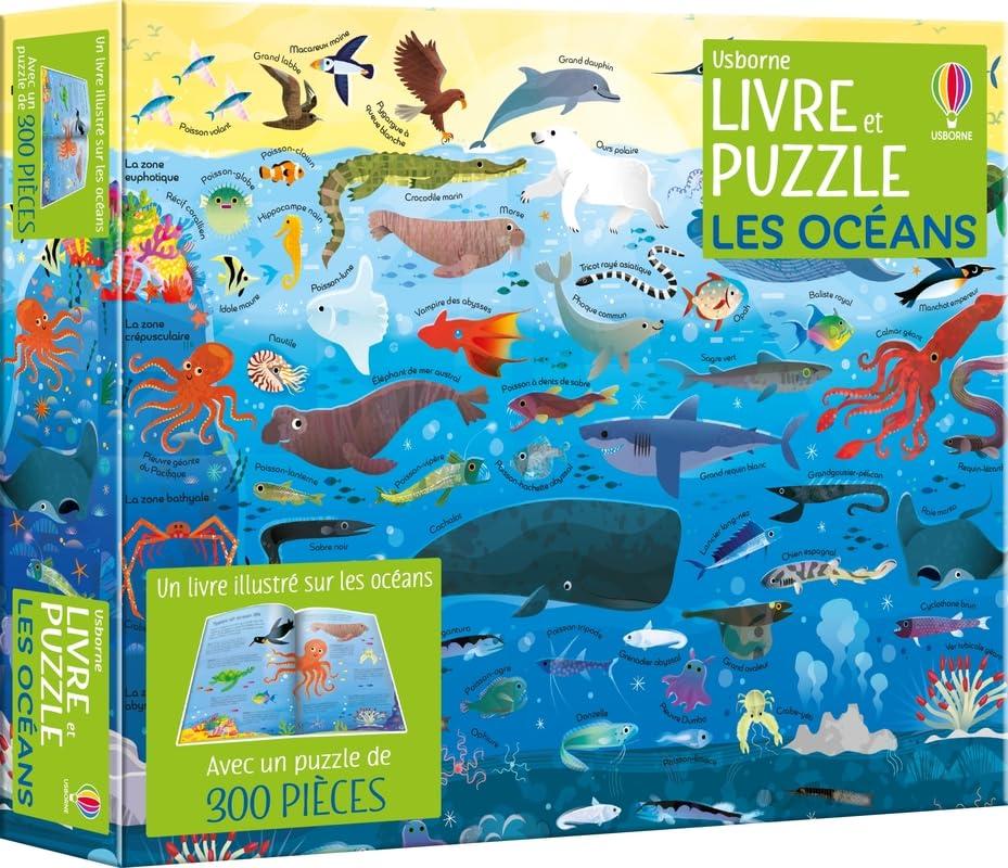 Les océans : Coffret livre et puzzle : Dès 7 ans