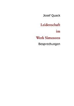 Leidenschaft im Werk Simenons: Besprechungen