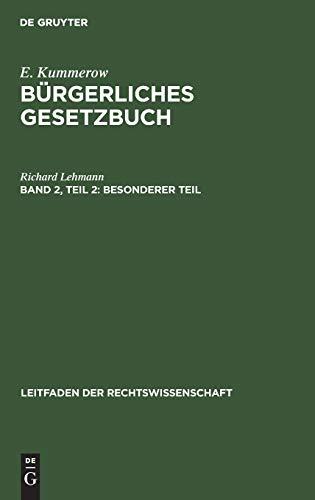 Besonderer Teil (Leitfaden der Rechtswissenschaft, 3, Band 2)