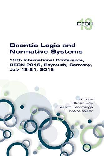 Deontic Logic and Normative Systems. 13th International Conference, DEON 2016