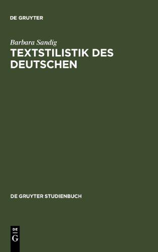 Textstilistik des Deutschen (de Gruyter Studienbuch)