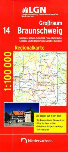 Topographische Sonderkarten Niedersachsen. Sonderblattschnitte auf der Grundlage der amtlichen topographischen Karten, meistens grösseres ... 1:100000 (CR) / Grossraum Braunschweig (N)