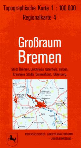 Topographische Sonderkarten Niedersachsen. Sonderblattschnitte auf der Grundlage der amtlichen topographischen Karten, meistens grösseres ... Städte Delmenhorst, Oldenburg: CR 4