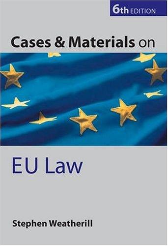 Cases and Materials on EU Law (Cases & Materials)