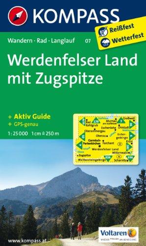 Werdenfelser Land mit /Zugspitze: Wanderkarte mit Aktiv Guide, Radwegen und Loipen. GPS-genau. 1:25000 (KOMPASS-Wanderkarten)