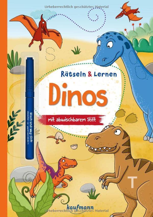 Rätseln & Lernen - Dinos: mit abwischbarem Stift (Übungen für die Vorschule: Rätseln & Lernen mit abwischbarem Stift)