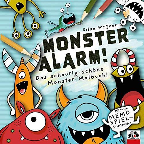 Monster-Alarm! Das schaurig-schöne Monster-Malbuch für Kinder ab 3 Jahre: Mit tollem Monster-Memo-Spiel zum Ausschneiden!