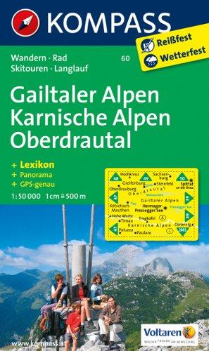 Gailtaler Alpen - Karnische Alpen - Oberdrautal: Wanderkarte mit Kurzführer, Radwegen, Skitouren, Loipen und Panorama. GPS-genau. 1:50000