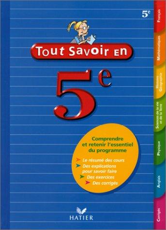 Tout Savoir...: 5eme